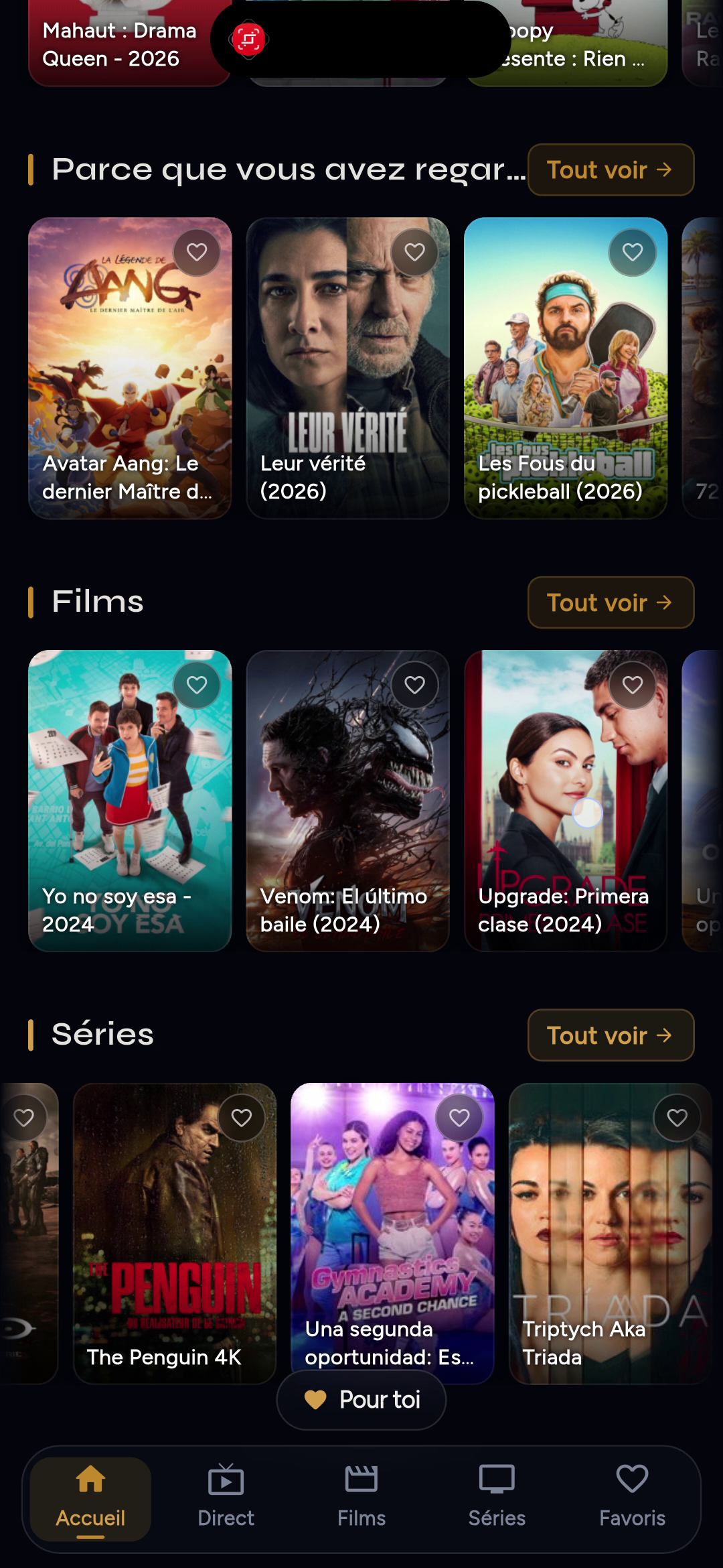 Séries sur l’accueil